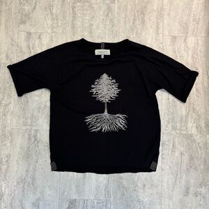 Henriette Steffensen Copenhagen Black Graphic TShirt - S/M